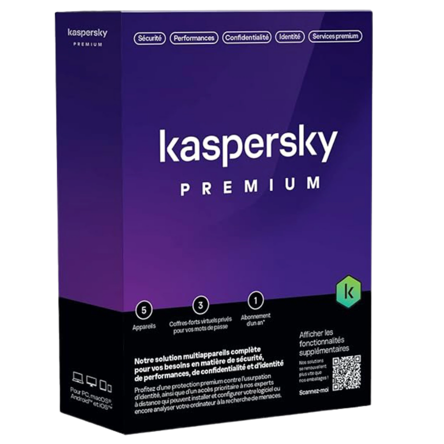 Kaspersky Premium – 5 Postes | 1 An