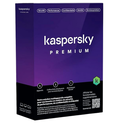 Kaspersky Premium – 5 Postes | 1 An
